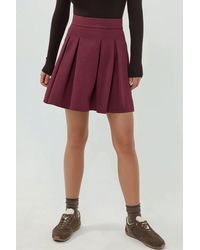 Hiccup - Pleated Mini Skirt With Zipper Closure - Lyst