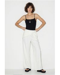 Bianco Lucci - Wide Leg Pull-On Trousers - Lyst