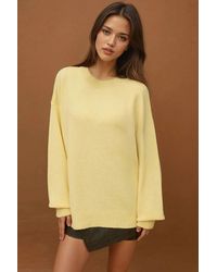 Hiccup - Thick Knit Crew Neck Long Sweater - Lyst