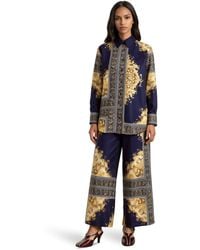 Msn-Collection - Abstract Shirt Collar Co-Ord Set - Lyst