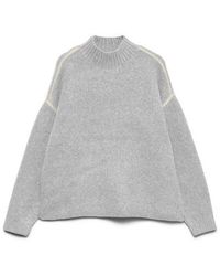 Vero Moda - Vmboom Ls Highneck Piping Pullover - Lyst