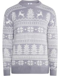 Mo - Kersttrui Grijs Wit - Lyst