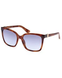 Guess - Braune Integrierte Damen Sonnenbrille - Lyst