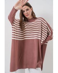 Bigdart - Slit Detailed Half Turtleneck Loose Sweater - Lyst