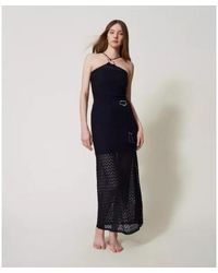 Twinset - Gonna Lunga A Tubino/ Gehaakte Midi-Rok - Lyst