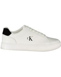 Calvin Klein - Weiße Leder Herren Sneaker - Lyst