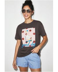 Bianco Lucci - Printed Relaxed Fit Crew Neck T-Shirt - Lyst