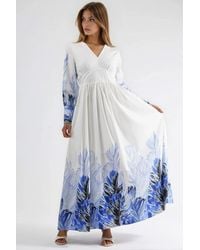 Msn-Collection - Tropical Floral Print Maxi Dress - Lyst