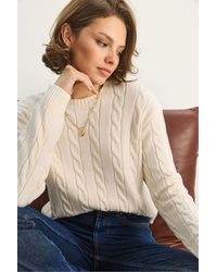 Bianco Lucci - Sweater With Hair Braid Pattern - Lyst