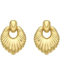 Luxenter - Ohrringe Mit 18 Karat Gelbgold-Finish – Rajba - Lyst