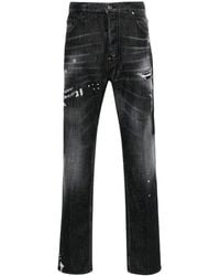 DSquared² - 642 Denim Paint Splash Pants Cotton - Lyst