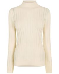 BOSS - Mock Neck Slim Sweater Top Met Lange Mouwen - Lyst