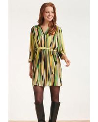 Smashed Lemon - 24639 Kort Jurk Met Abstracte Print - Lyst