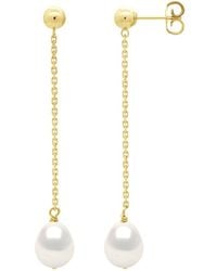 Ateliers Saint Germain - Earrings Real Cultured Freshwater Pearls Pear 7-8 Mm - Lyst