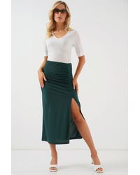 Bigdart - Maxi Fitted Jersey Skirt With Elastic Waist - Lyst
