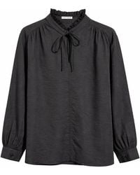 MixRay - Damenbluse Mit Mandarin-Kragen Und Schluppe - Lyst