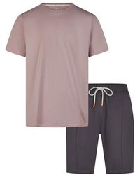 Phil & Co. Berlin - Shortama Korte Pyjama Set Lila Twister - Lyst