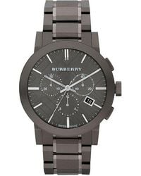 Burberry - Bu9354 Large Check Ion Plated Stainless Steel Watch - Lyst