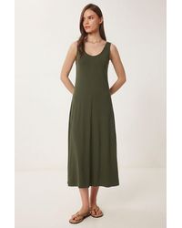 Happiness İstanbul - U Collar Midi Dress - Lyst