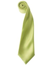 PREMIER - Plain Satin Tie (Narrow Blade) (Pack Of 2) (Lime) - Lyst
