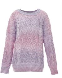 myMo - Jumper Paars Gebroken Wit - Lyst