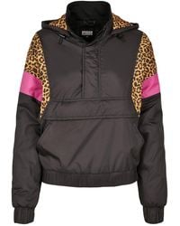 Urban Classics - Pull Over Jas Met Luipaardprint - Lyst