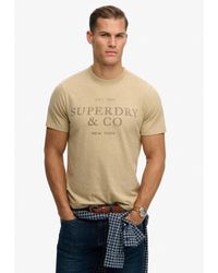 Superdry - 1954 Company Relaxed Tee Zand - Lyst