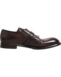Dolce & Gabbana - Braune Leder Monk Strap Formelle Derby Schuhe - Lyst
