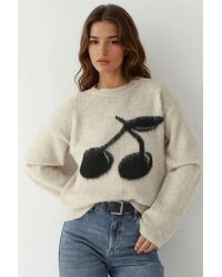 Hiccup - Relaxed Fit Cherry Detail Sweater - Lyst