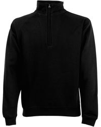 Fruit Of The Loom - Classic 80/20 Zip Neck Sweatshirt - Lyst