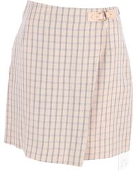 Sandro - Paris Meredith Geruite Mini-Wikkelrok - Lyst