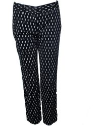 Prada - Zwarte Grafisch Bedrukte Pantalon - Lyst