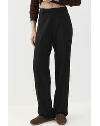 Hiccup - Straight Leg Normal Waist Pants With Button Closure - Lyst