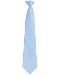 PREMIER - Adult Colours Fashion Plain Clip-On Tie (Mid) - Lyst