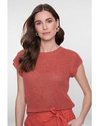 Geisha - 64082-70 743 Pullover Lurex Sleeveless Stone - Lyst