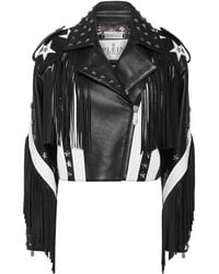Philipp Plein - Leren Motorrijder - Lyst