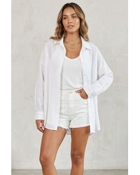 Bigdart - Oversized Long-Sleeve Poplin Shirt - Lyst