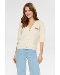 Numph - Numph Nuhappy Cardigan 9501 Pristine - Lyst
