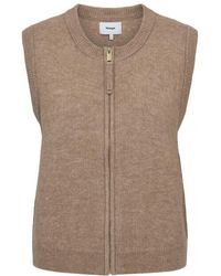 Numph - 707122 Nufuette Zip Vest Mink - Lyst