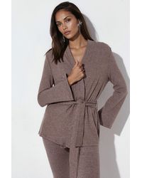 Busem - Belted Ribbed Knit Cardigan - Lyst