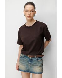 MixRay - Oversized Ribbed Crew Neck T-Shirt - Lyst