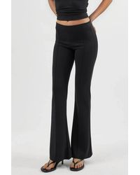 Busem - Geribbelde Elastische Flared Broek - Lyst