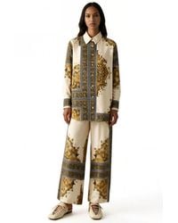 Msn-Collection - Abstract Shirt Collar Co-Ord Set - Lyst