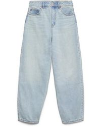 Vero Moda - Vmbillie Hr Barrel Ank Jeans Li3146 10330900 Light Denim - Lyst