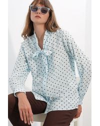 Bigdart - Gestippelde Poplin Blouse - Lyst