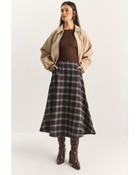 Bianco Lucci - High Waist Midi Skirt - Lyst