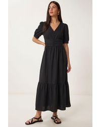 Happiness İstanbul - Cotton-Blend Poplin Maxi Dress - Lyst