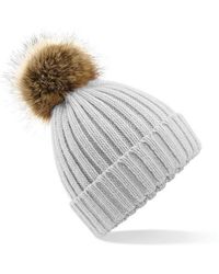 BEECHFIELD® - Mütze Grobstrick (Hellgrau) - Lyst