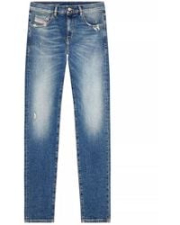DIESEL - 2019 D-Strukt Light Ripped Wash Jeans Cotton - Lyst