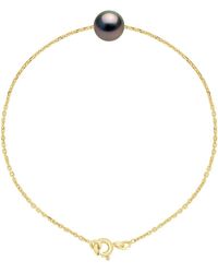 Ateliers Saint Germain - Bracelet Real Cultured Tahiti Pearl Passing Through Round 8-9 Mm - Lyst